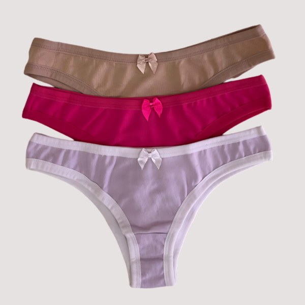 Kit calcinha em cotton, 3 peças - 93001215